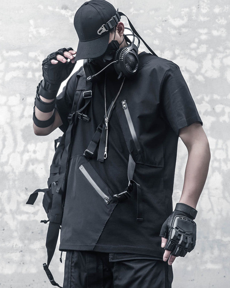 Chest Bag Black Function T-Shirt