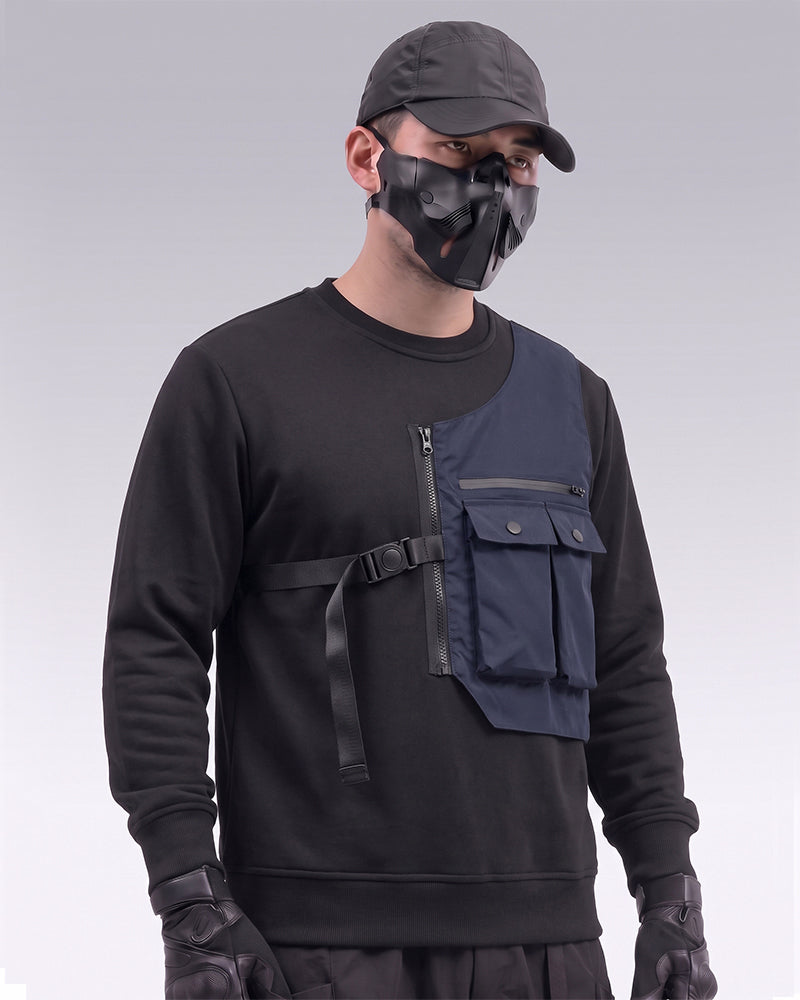 Techwear Fake Two Piece Crewneck Tactical Sweatshirt