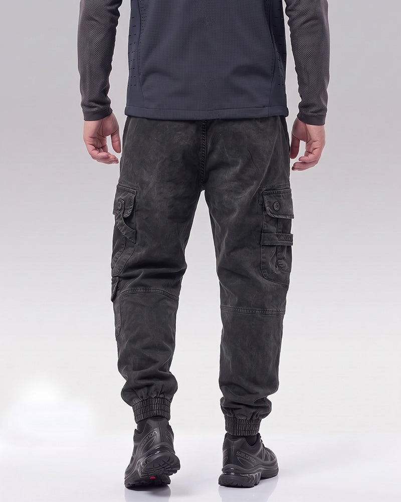 Multi-Pocket Techwear Cargo Cuffed Pants