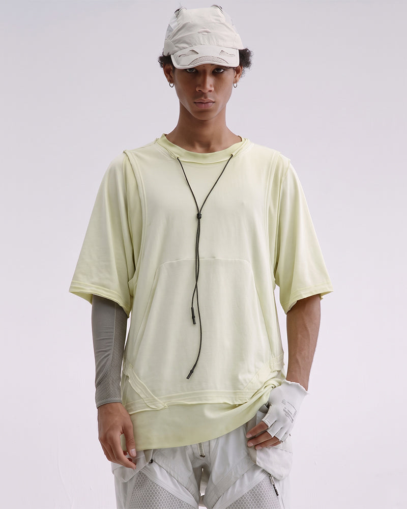 Wasteland Dirty Dye Transformable Sleeve Technical T-Shirt