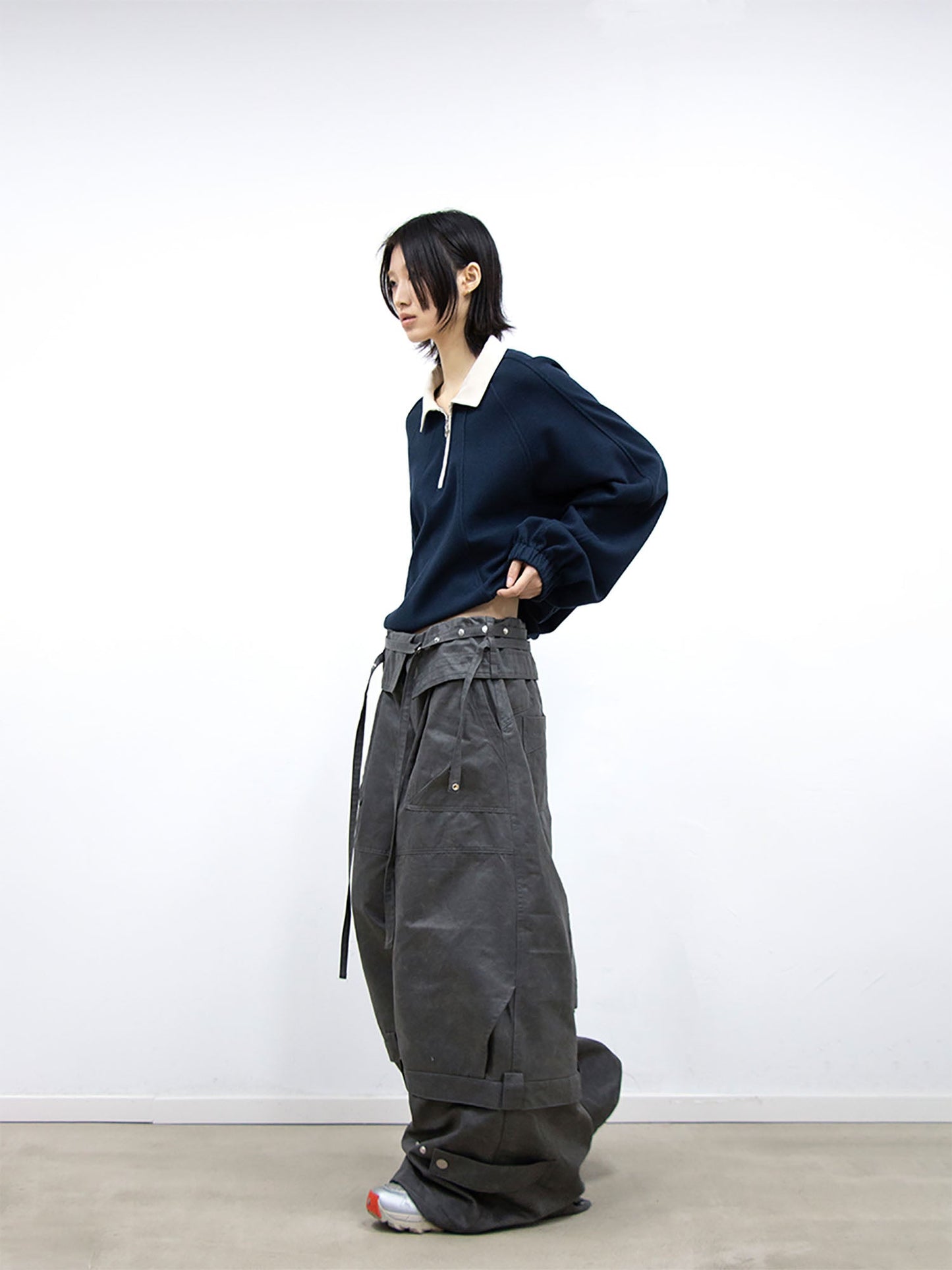 Convertible Foldover-Waist Cargo Pants