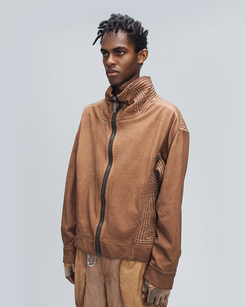 Washed Textured Panel Tech Jacket