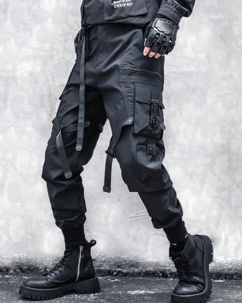 Cyberpunk Tactical Techwear Cargo Pants
