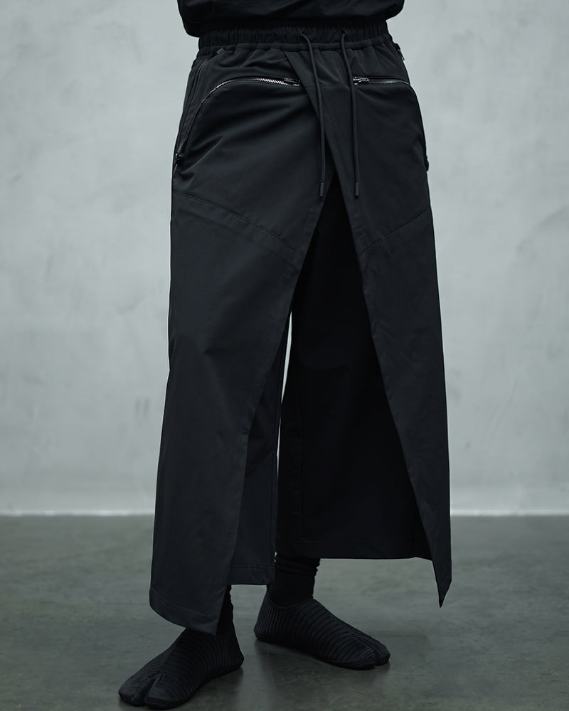 Curved Zip Water Repellent Techwear Pants