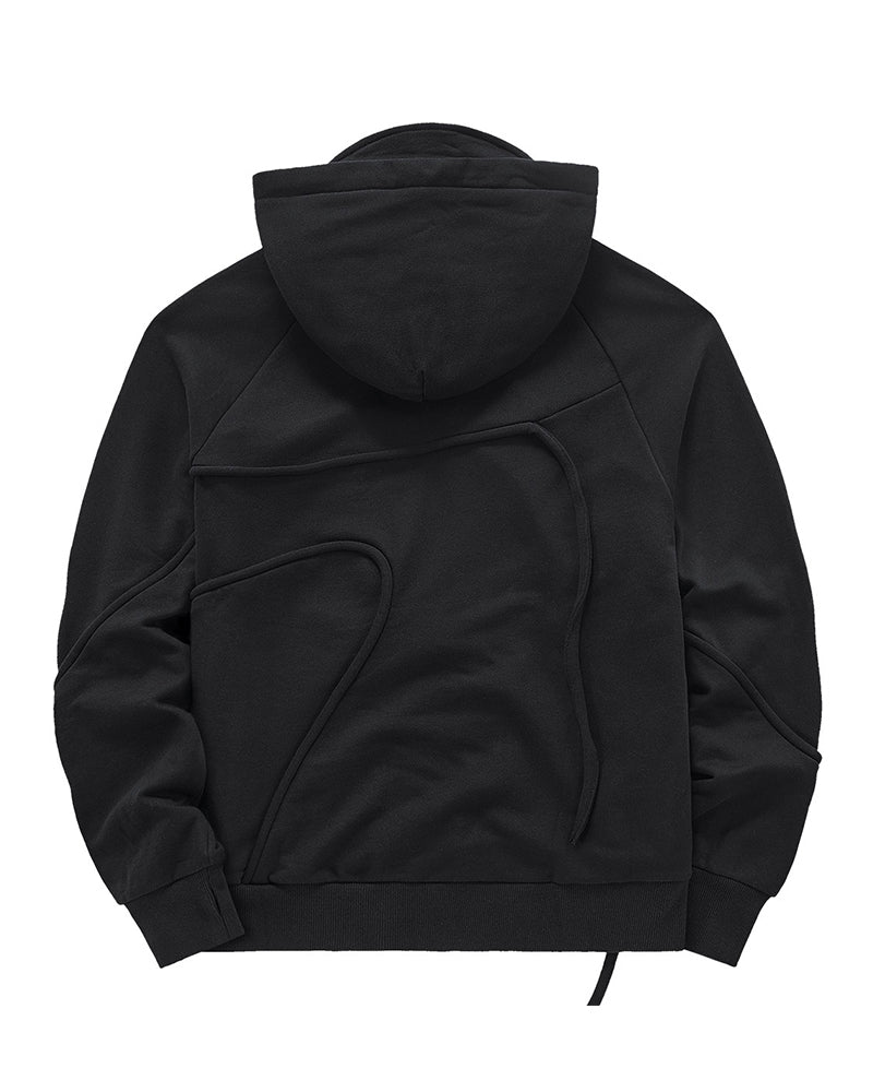Functional Irregular Pocket Mask Tactical Hoodie
