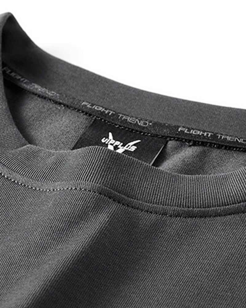 Techwear Panel Color-Block Short Sleeve T-Shirt