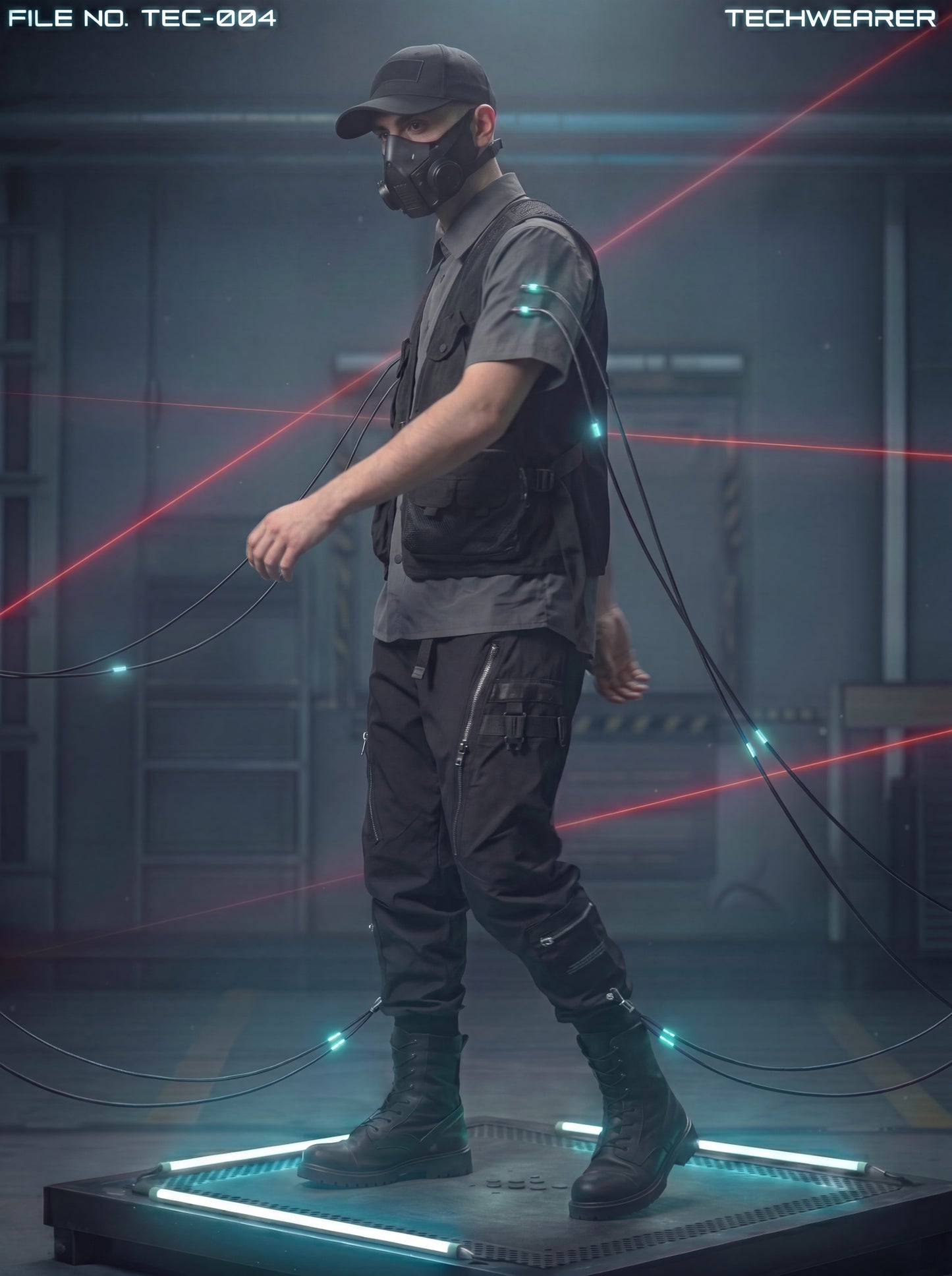 TEC-004｜Cyberpunk Tactical Techwear Set Top / Bottom