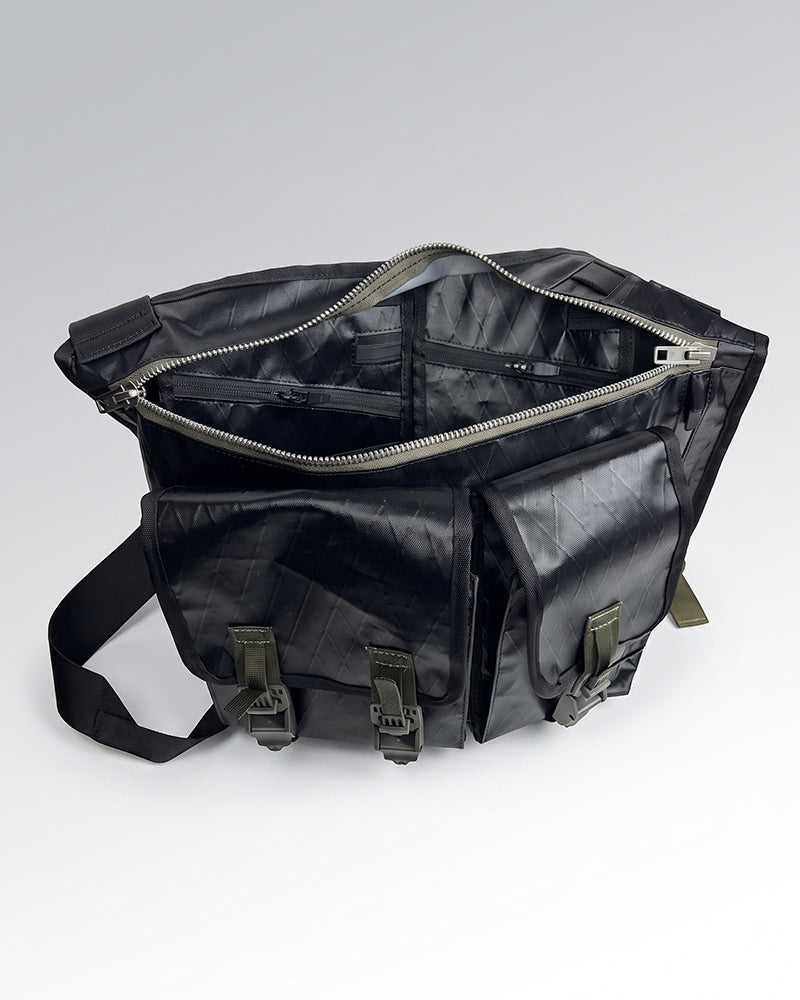 Water-Resistant Large-Capacity Techwear Messenger Bag