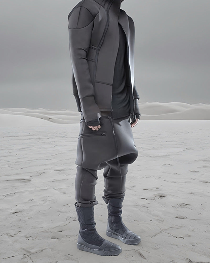 Wasteland Asymmetric Relaxed-Fit Tech Sweatpants