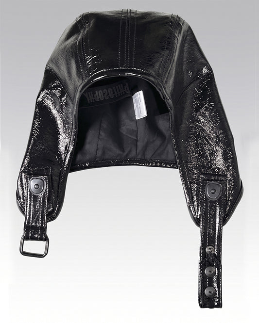 Wasteland Darkwear Cracked Texture PU Leather Tanker Hat