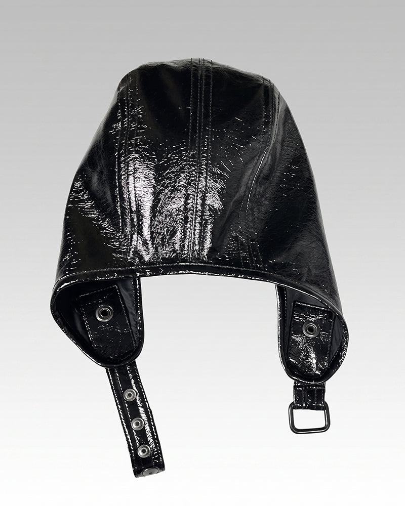 Wasteland Darkwear Cracked Texture PU Leather Tanker Hat