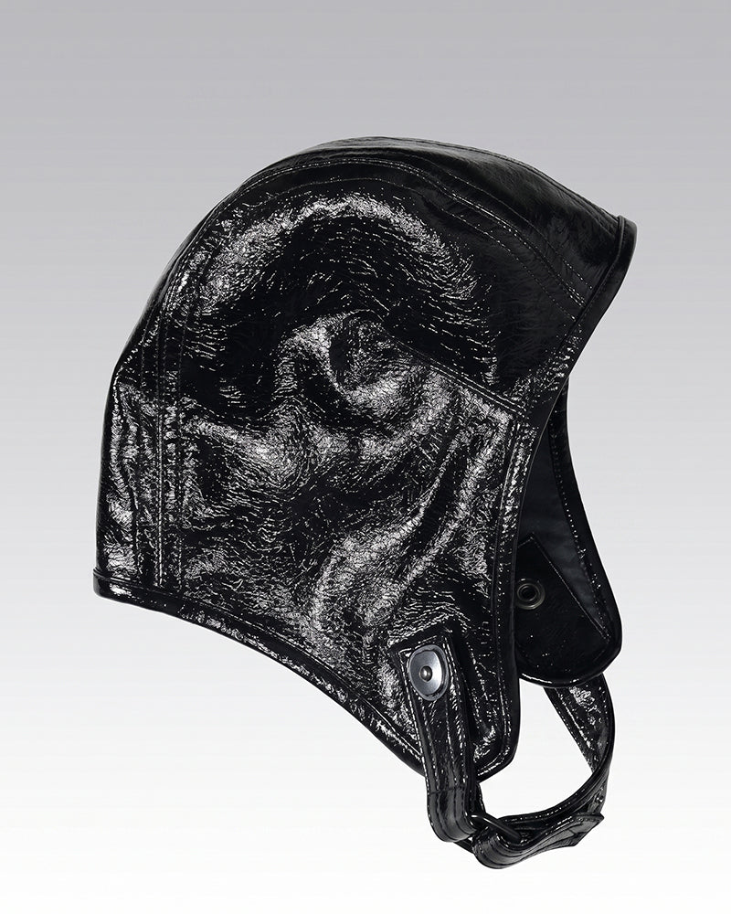 Wasteland Darkwear Cracked Texture PU Leather Tanker Hat