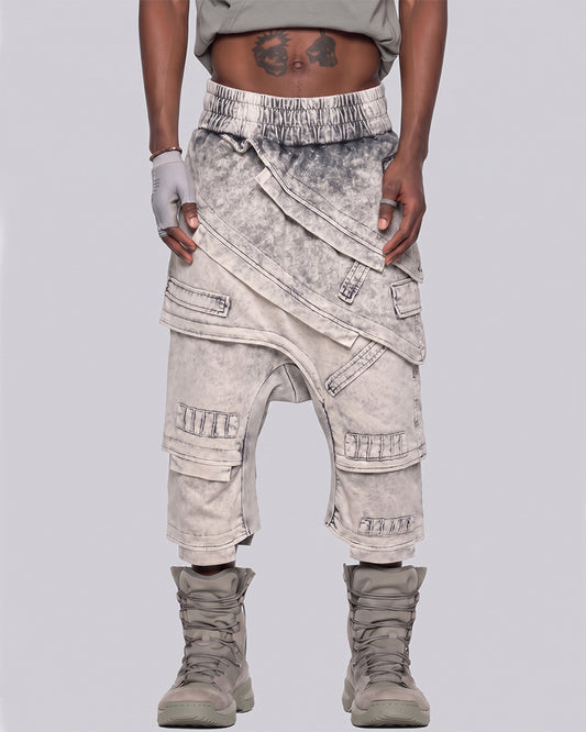 Wasteland Distressed Deconstructed Cropped Pants