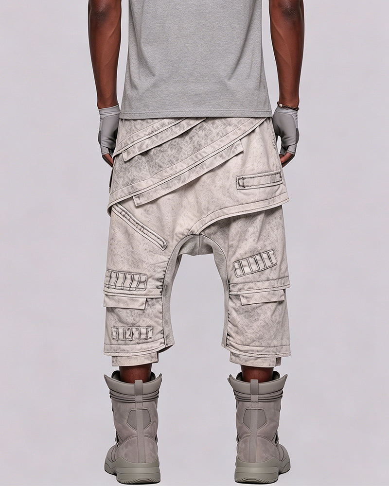 Wasteland Distressed Deconstructed Cropped Pants