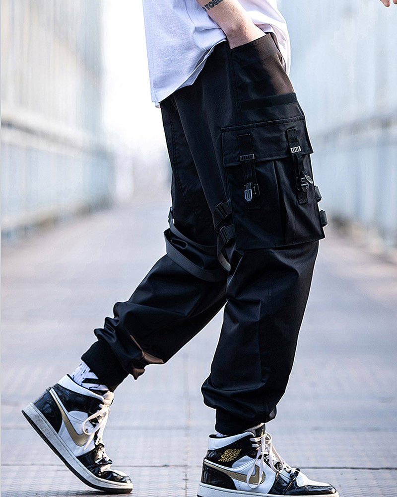 Functional Ribbon Pocket Cargo Pants
