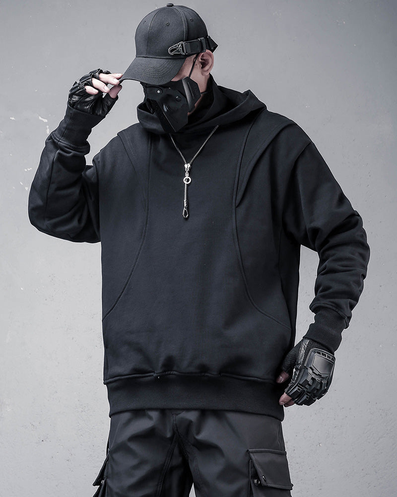 Japanese Techwear Patchwork Hoodie