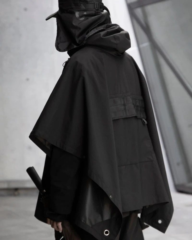 Techwear Waterproof Cyberpunk Samurai Cloak Jacket
