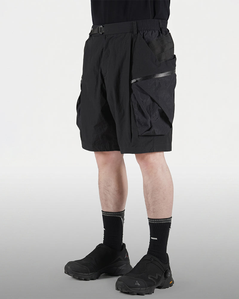 Metallic Honeycomb-Pocket Quick-Dry Water-Repellent Shorts