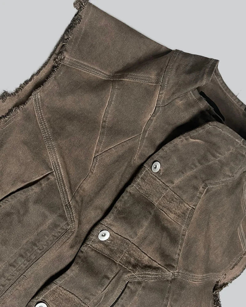 Post-Apocalyptic Wear Geometric Cut Vest