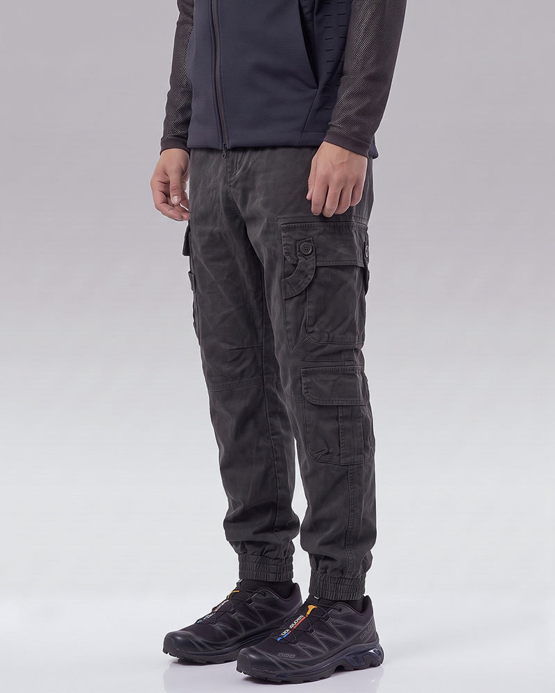 Multi-Pocket Techwear Cargo Cuffed Pants