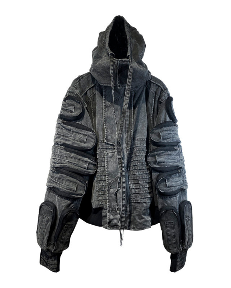 Wasteland Distressed 3D Pocket Jacket