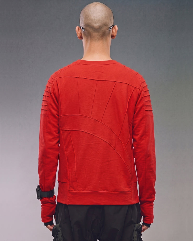 Wasteland Asymmetric Pleated Batwing‑Sleeve T‑shirt
