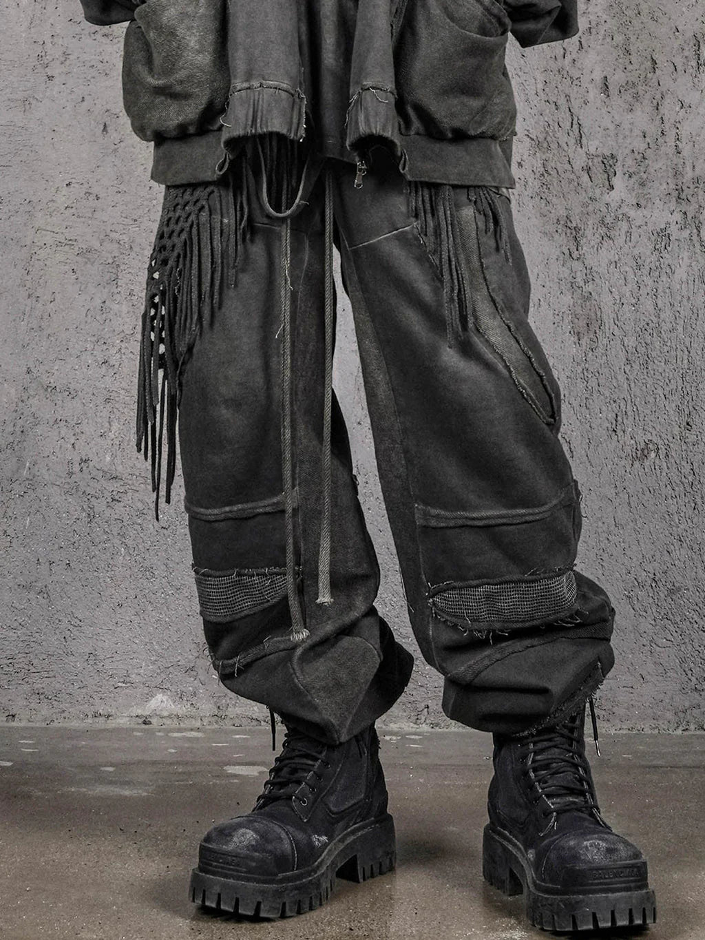Distressed Demon Clad Deconstructed Pants