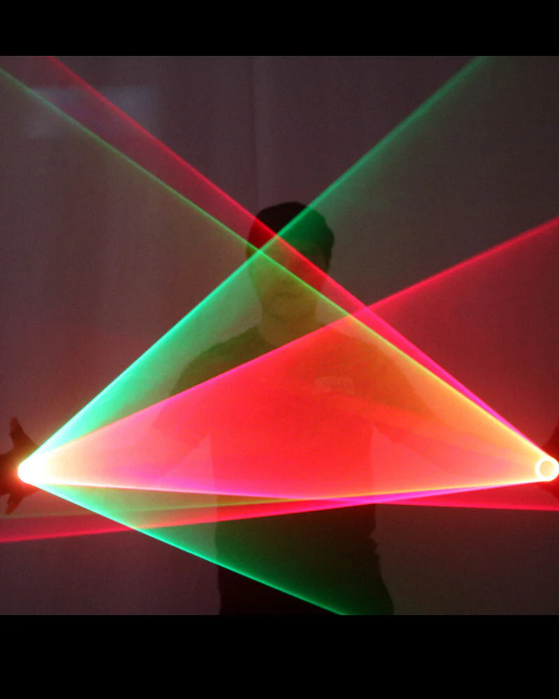 Cyberpunk Red&Green Laser Light Up Gloves