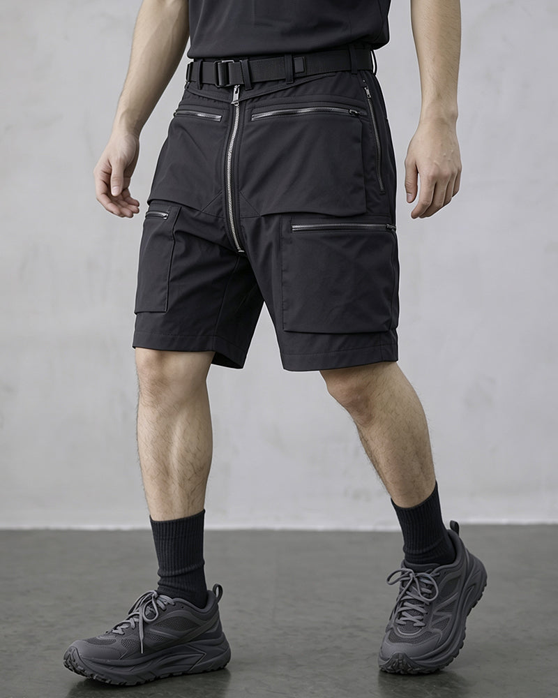Lightweight Water-Repellent Multi-Pocket Techwear Shorts