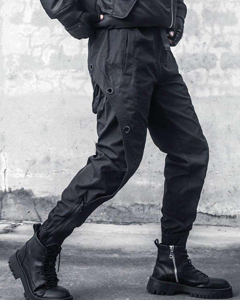 Functional Splice Curved Techwear Cargo Pants