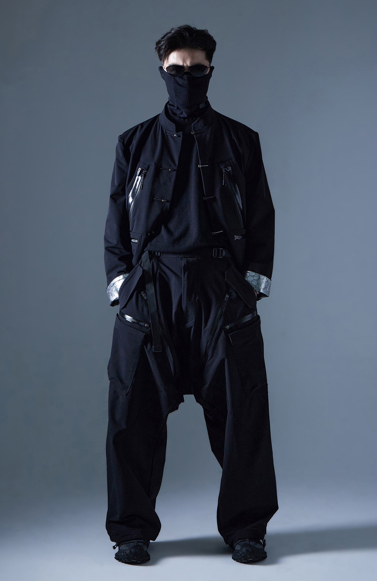 Techwear Drop-Crotch Trousers