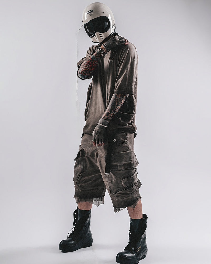 Post-Apocalyptic Layered Draped T-Shirt