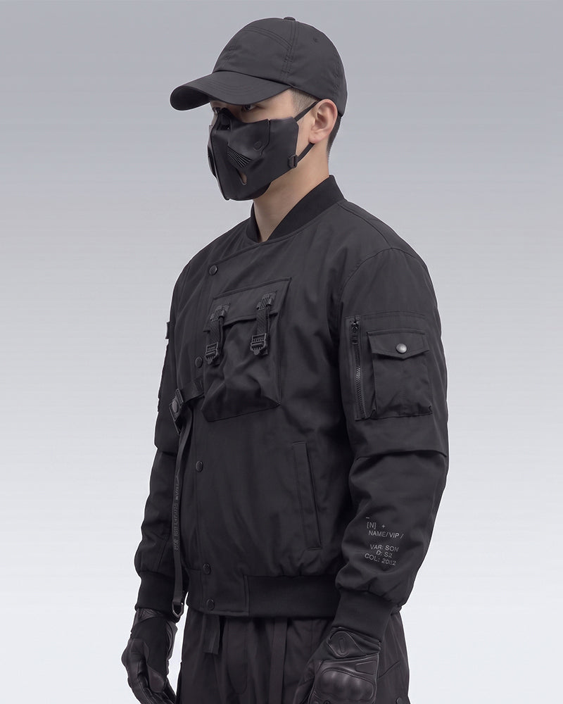 Techwear Skull Black Bomber Cyberpunk Jacket