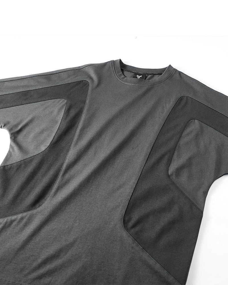 Techwear Panel Color-Block Short Sleeve T-Shirt