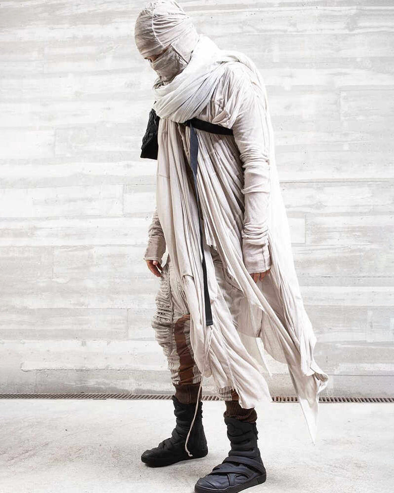 Post-Apocalyptic Draped Hooded Jacket