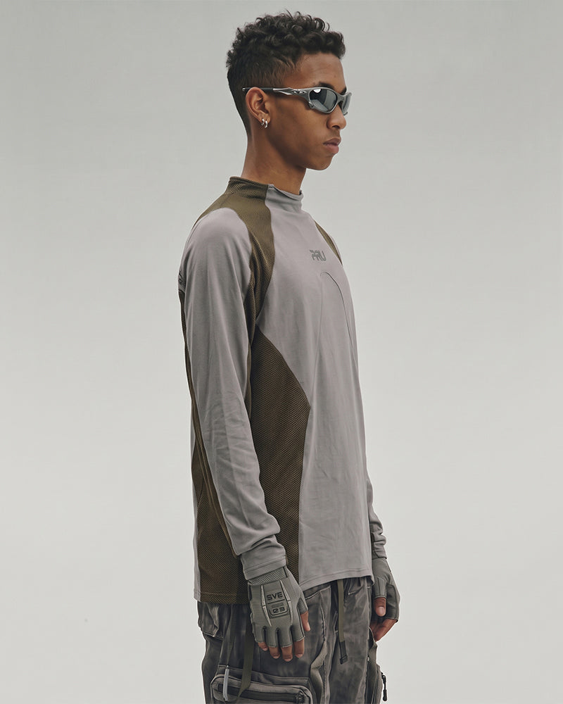 Wasteland Dirty Dye Mesh Technical Long Sleeve Tee