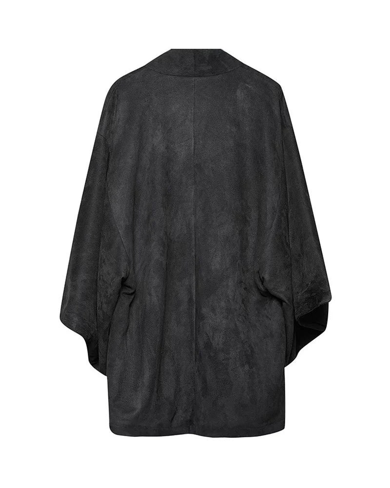 Modern Japanese Suede Kimino Jacket
