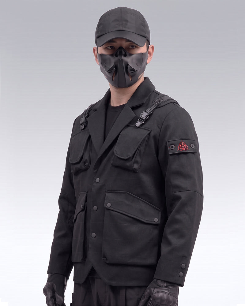 Functional Multi-Pocket Utility Blazer Jacket