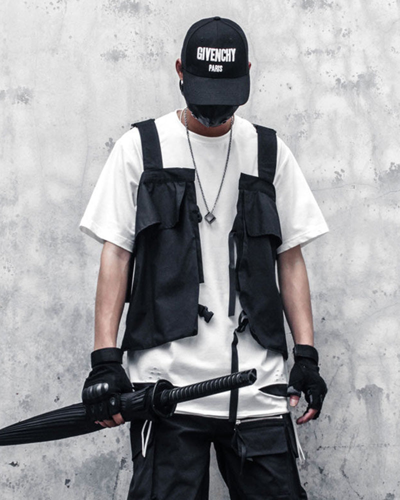 Techwear oversized pockets Utility Vest