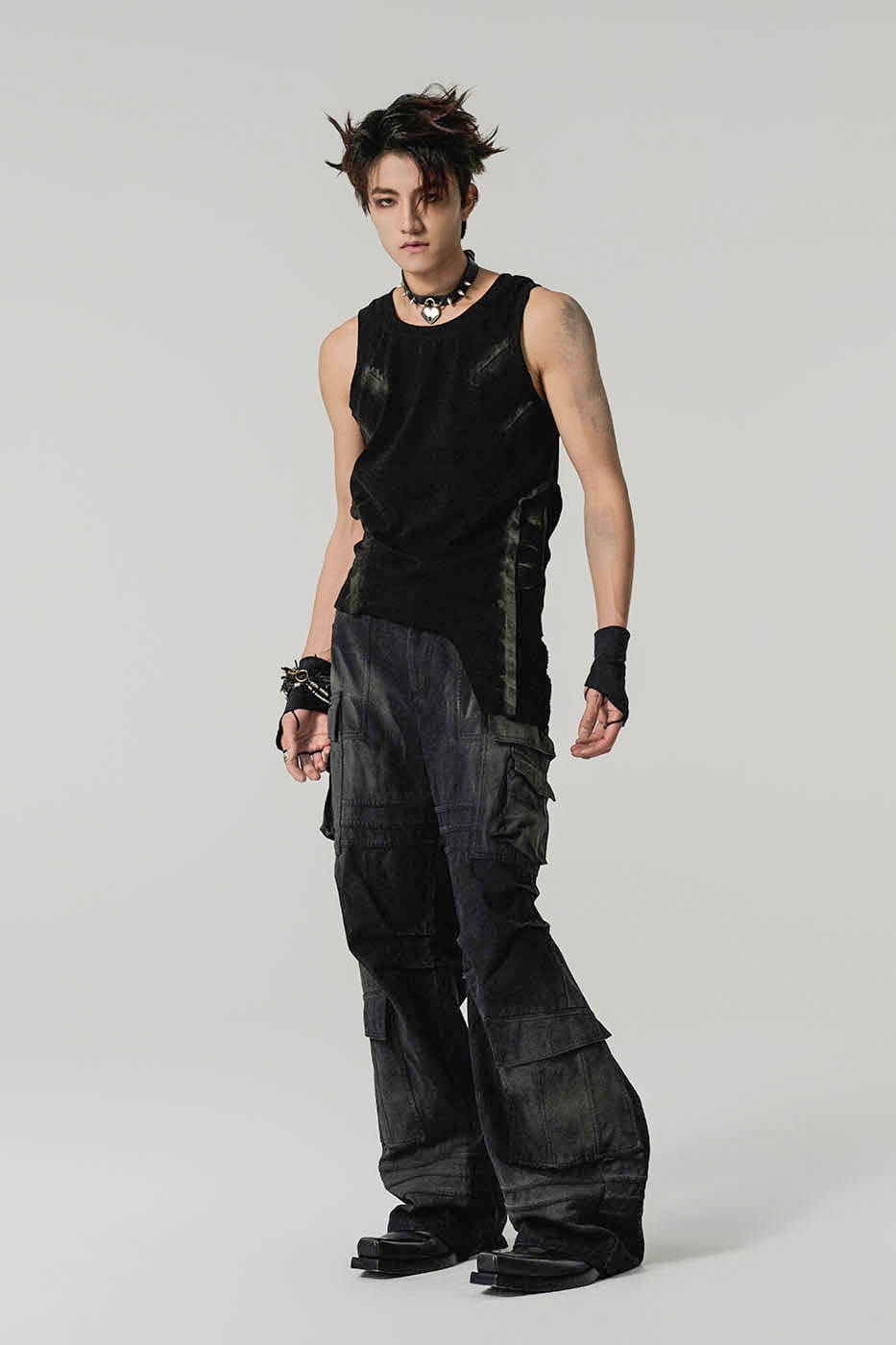 Distressed Asymmetrical Tank Top