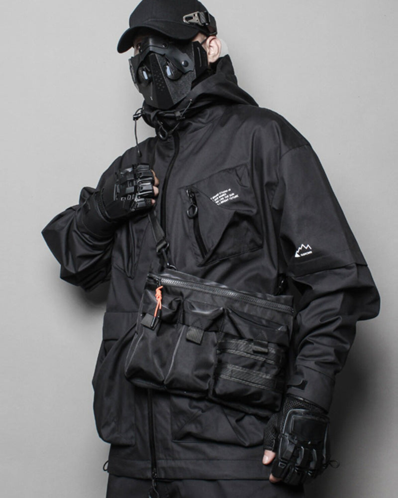 Techwear Utility Multi-Pocket Sling Bag
