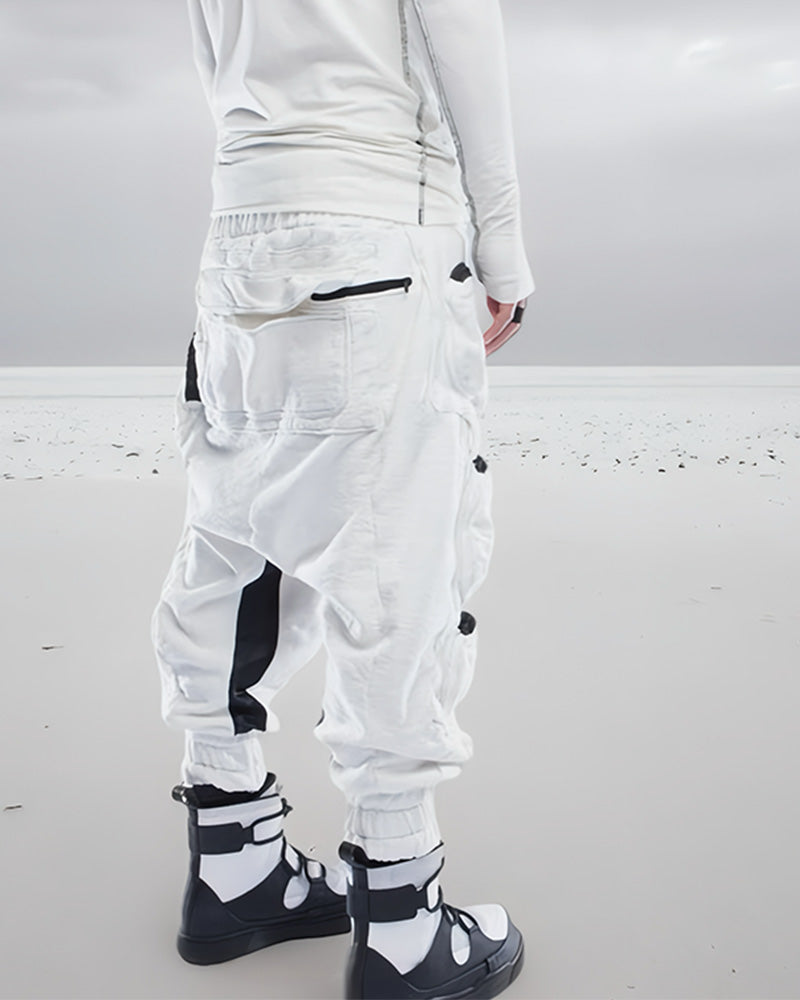 Wasteland Zip-Pocket Color-Block Pants