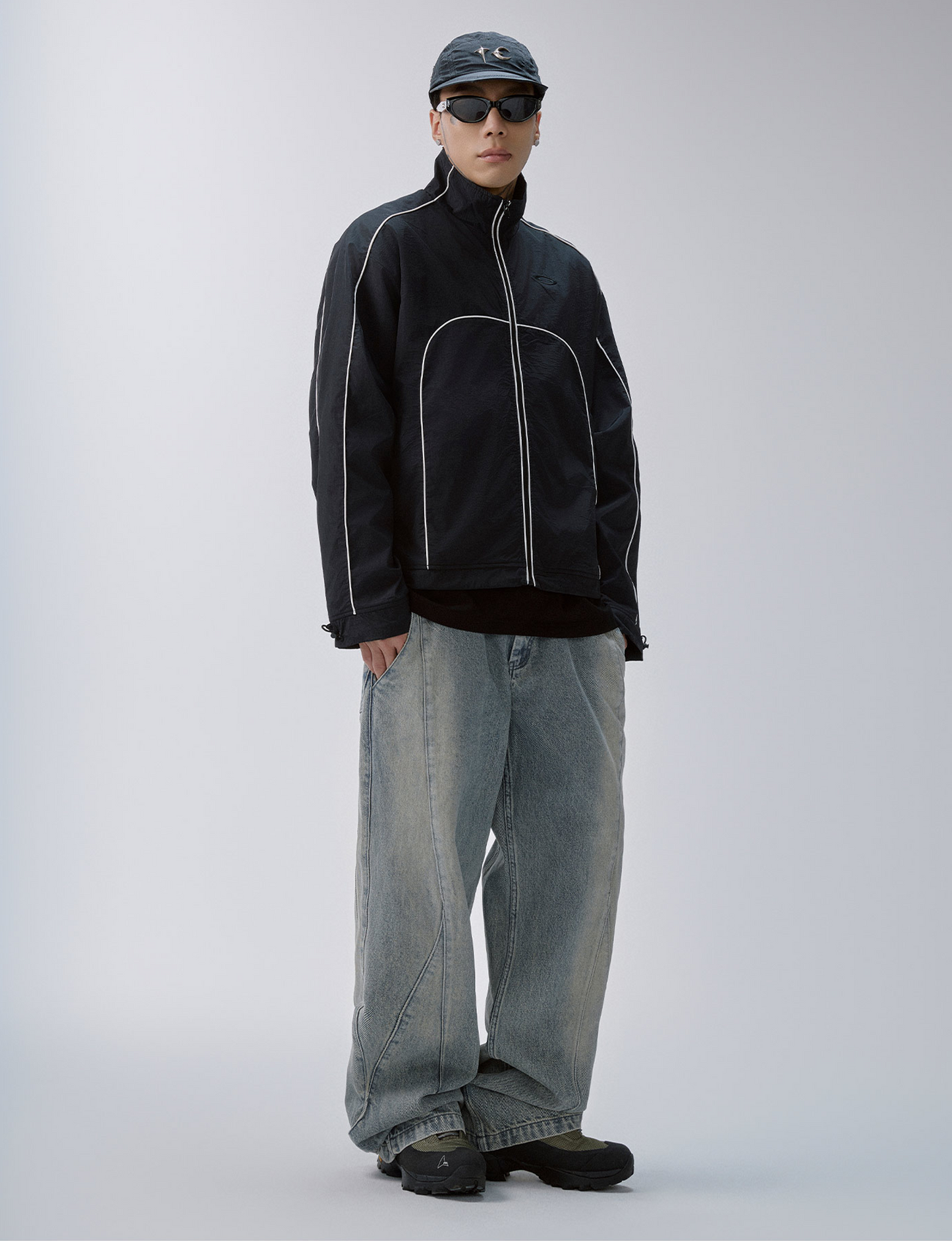 Contrast Piped Track Jacket