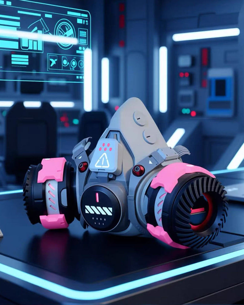 Cyberpunk Mecha Half Face Mask