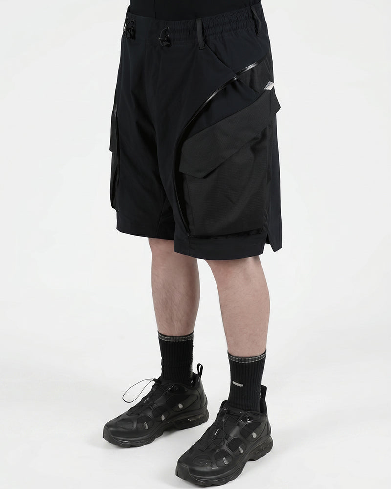 Half-Zip Thermal-Dynamics Techwear Shorts