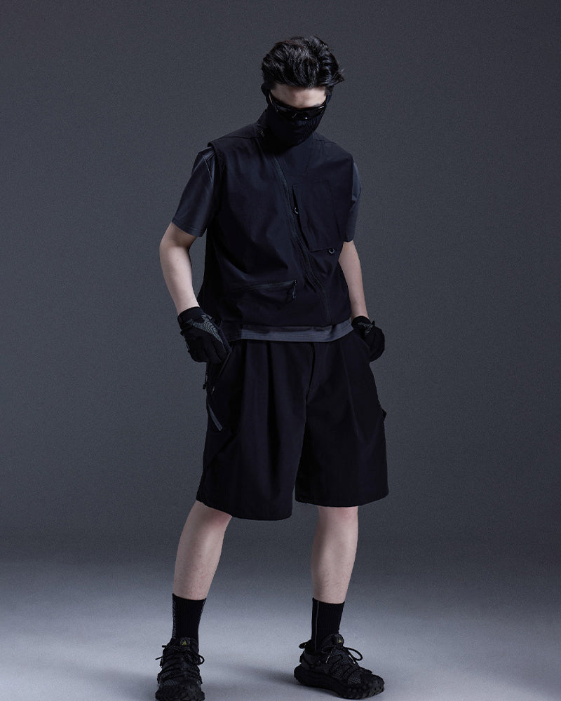 Seven-Pocket Circumferential Tactical Cargo Shorts