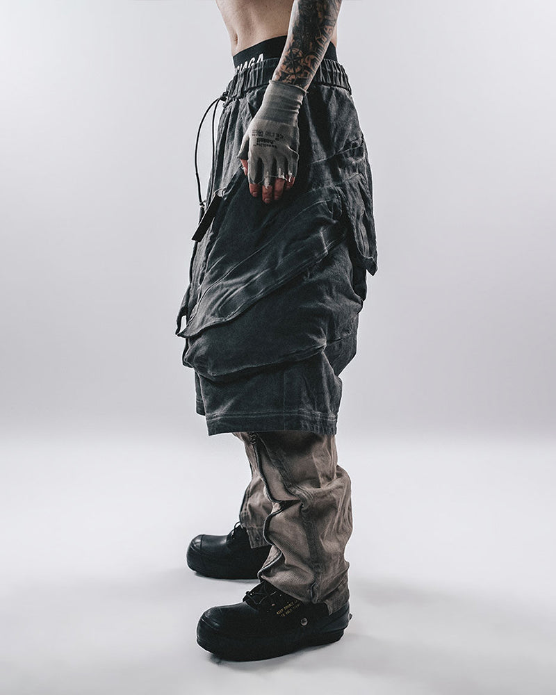 Void-Walker Extreme Drop-Crotch Cargo Shorts