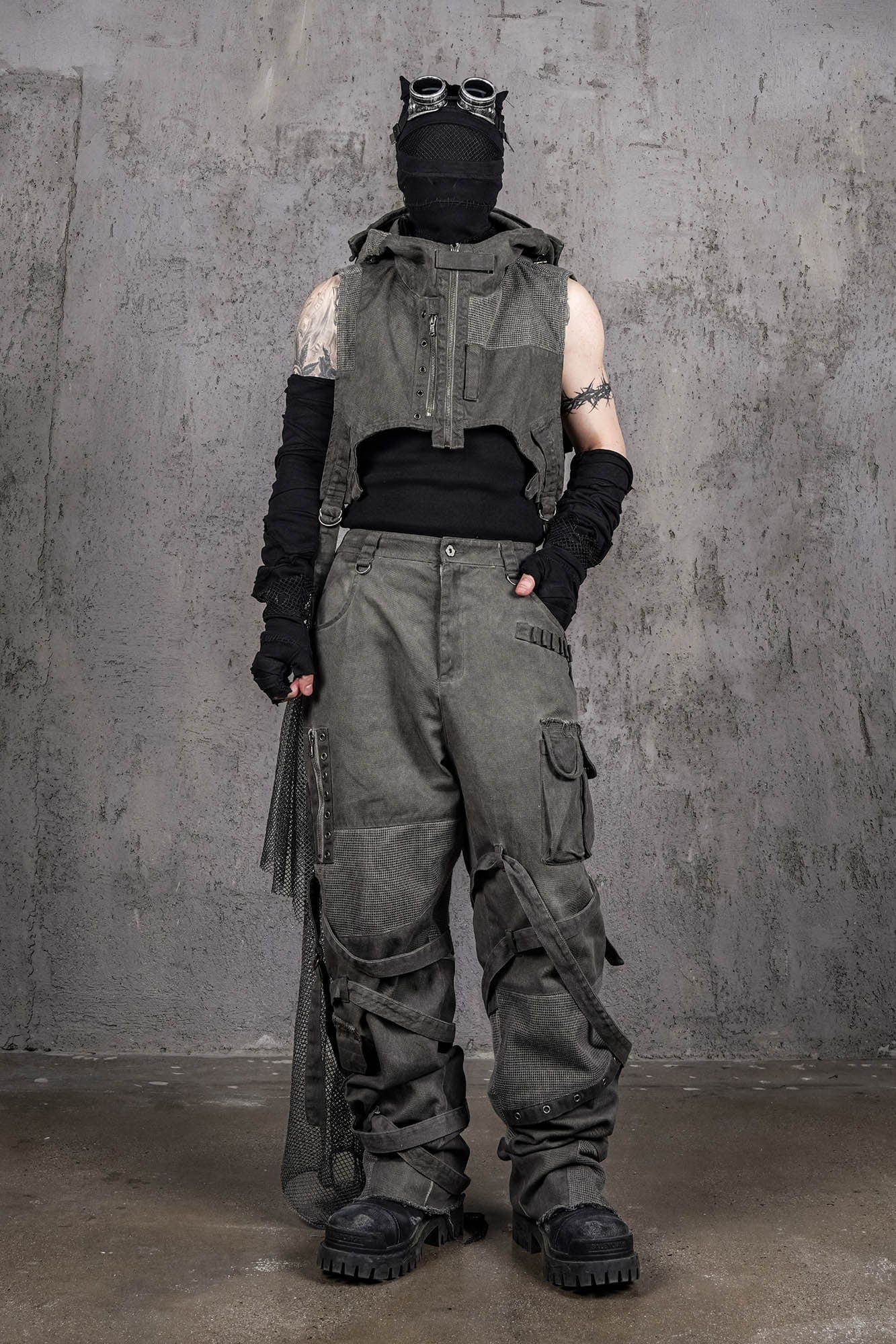 Scavenger Heavyduty Multi-Pockets Striped Cargo