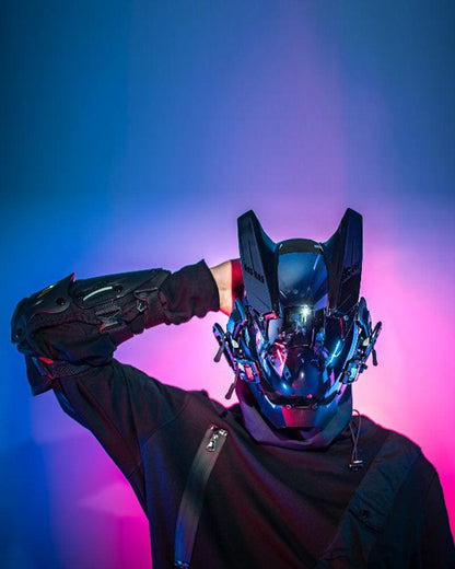 Futuristic Cyberpunk Helmet Mask