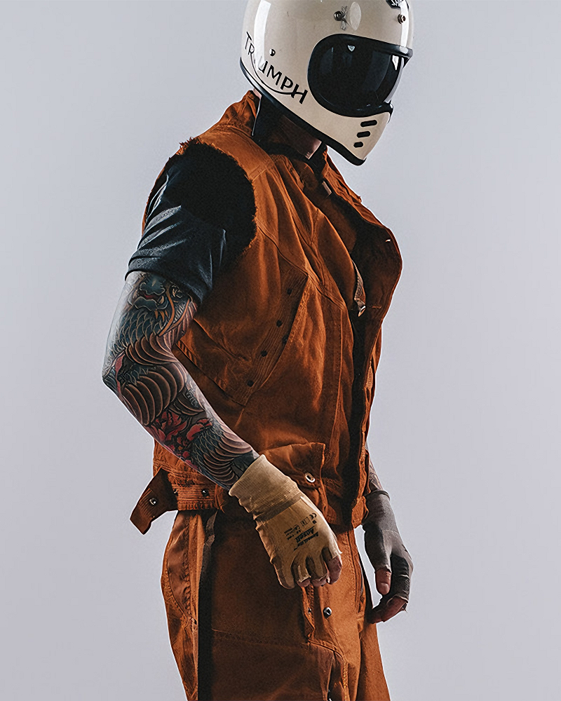 Post‑Apocalyptic Dirty Wash Utility Vest